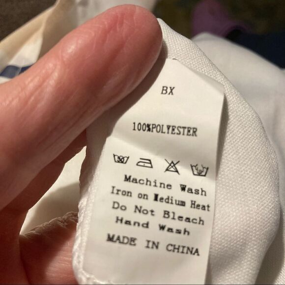 VYNCS Popular, Women’s Maxi Dress, cream, white and blue‎ striped, Size Medium - Picture 8 of 8